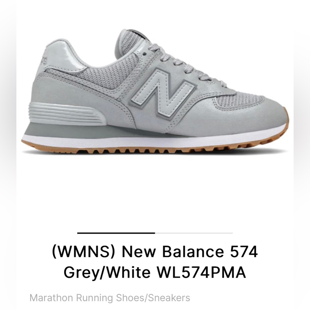 New Balance 574 Grey/White WL574PMA Women 10